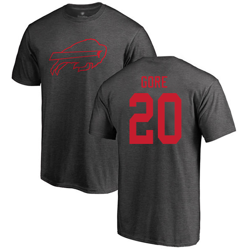 Men NFL Buffalo Bills #20 Frank Gore Ash One Color T Shirt->nfl t-shirts->Sports Accessory